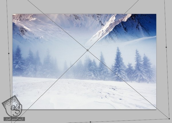 آموزش Photoshop : طراحی منظره زمستانی