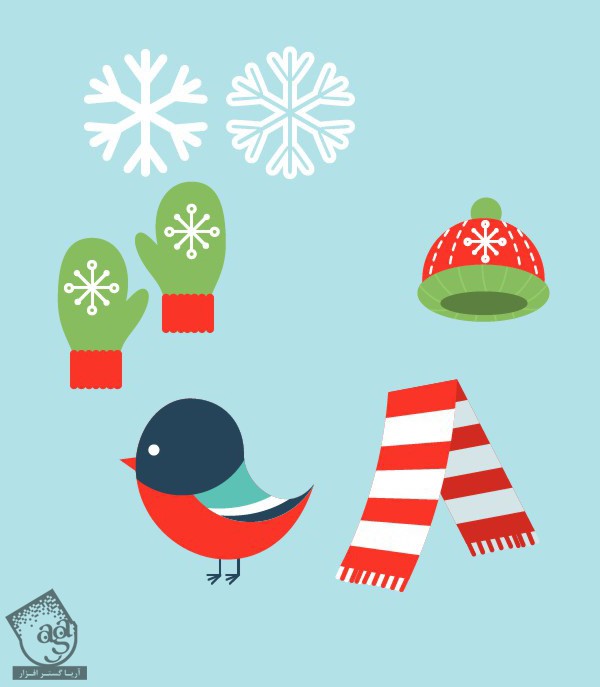 آموزش Illustrator : طراحی الگوی زمستانی یکپارچه