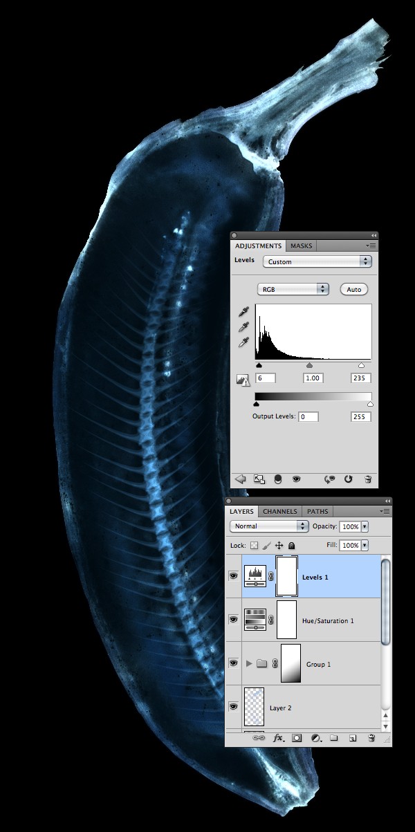 آموزش Photoshop : شبیه سازی تصویر اشعه ایکس
